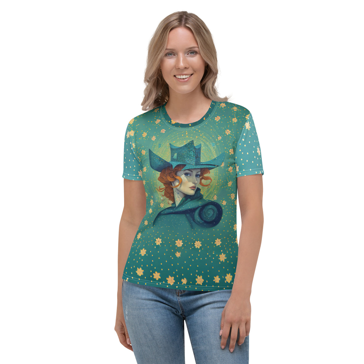 Front view of Dreamer's Delight Women's Crew Neck T-Shirt