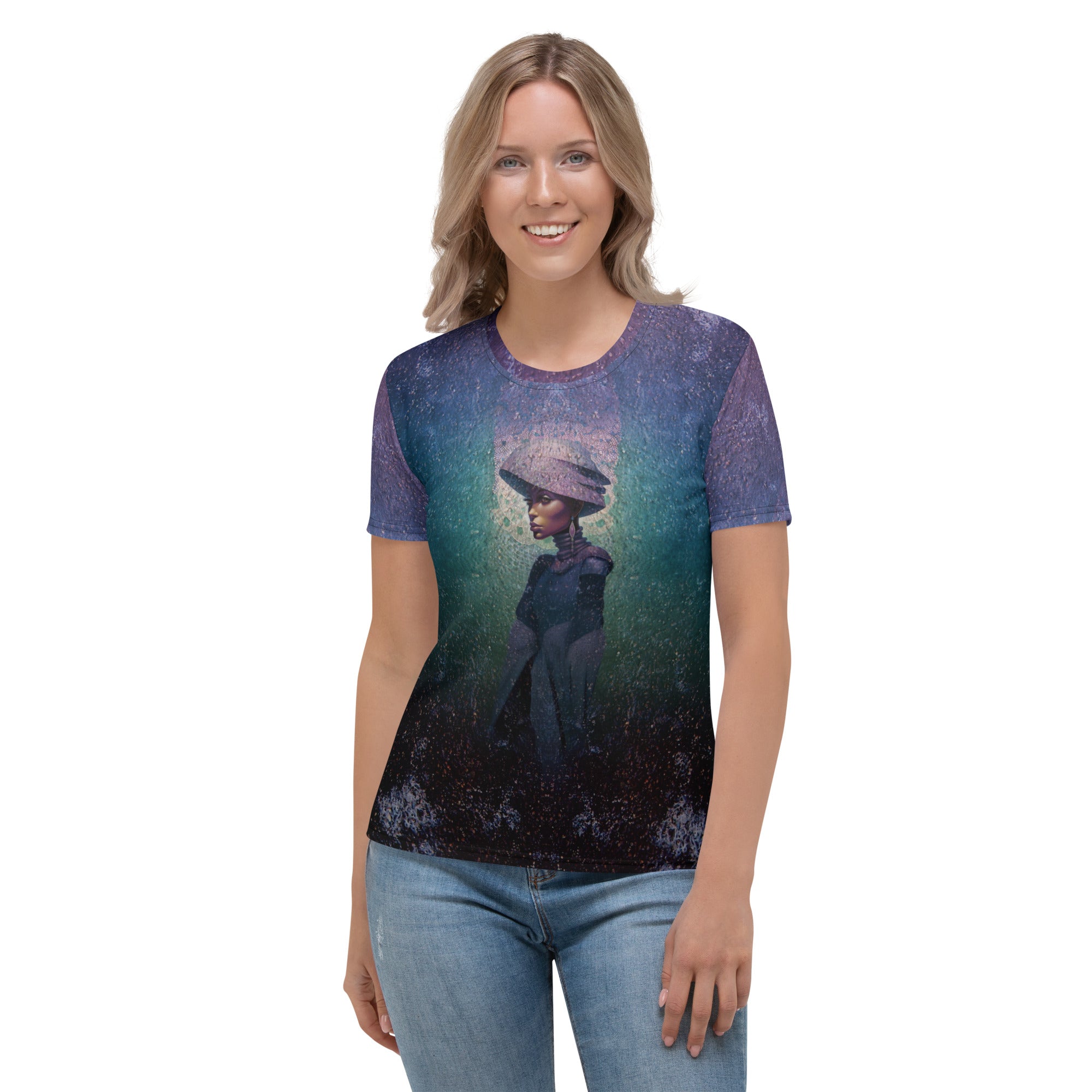 Ethereal Elegance Women's Crew Neck front view.