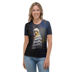 Serene Sunset Beyond Style women's crew neck with sunset design.