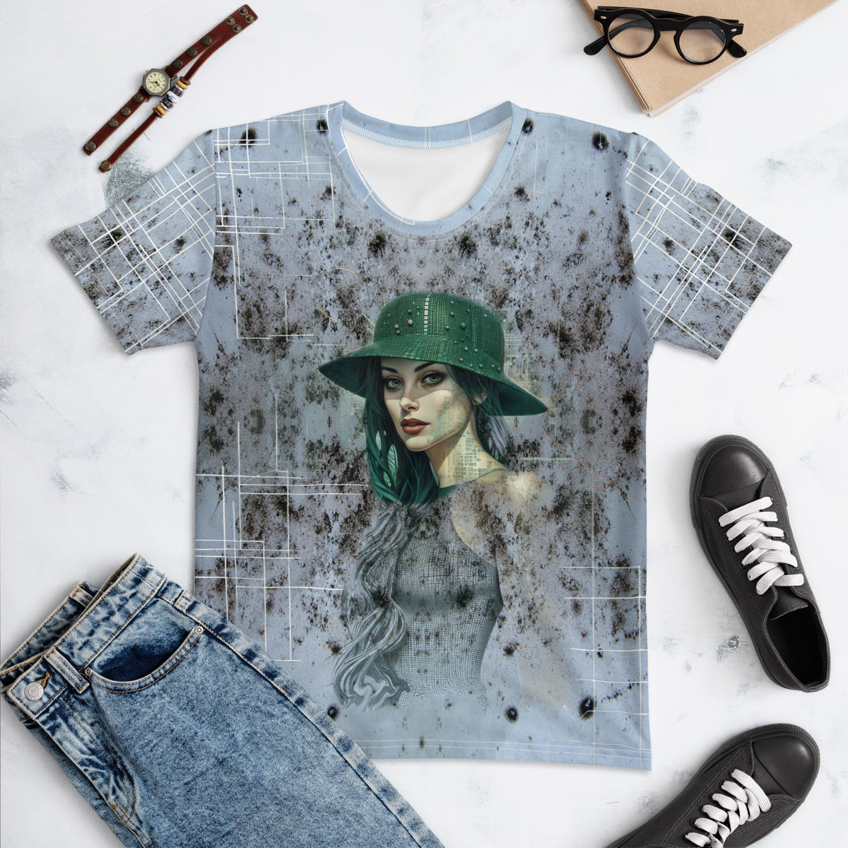 Retro Chic Beyond Style women's crew neck with vintage design.