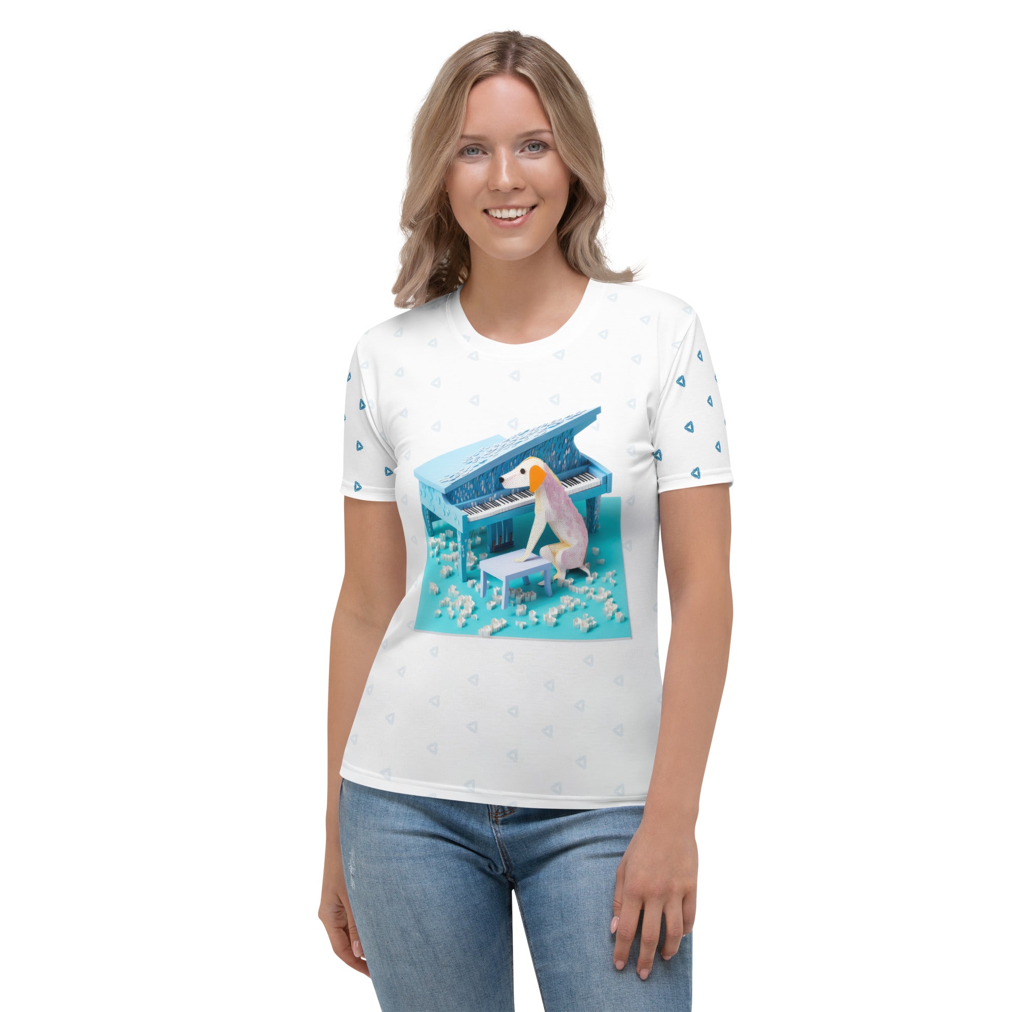Lunar Moth Magic Women's Crew Neck T-Shirt with enchanting design.