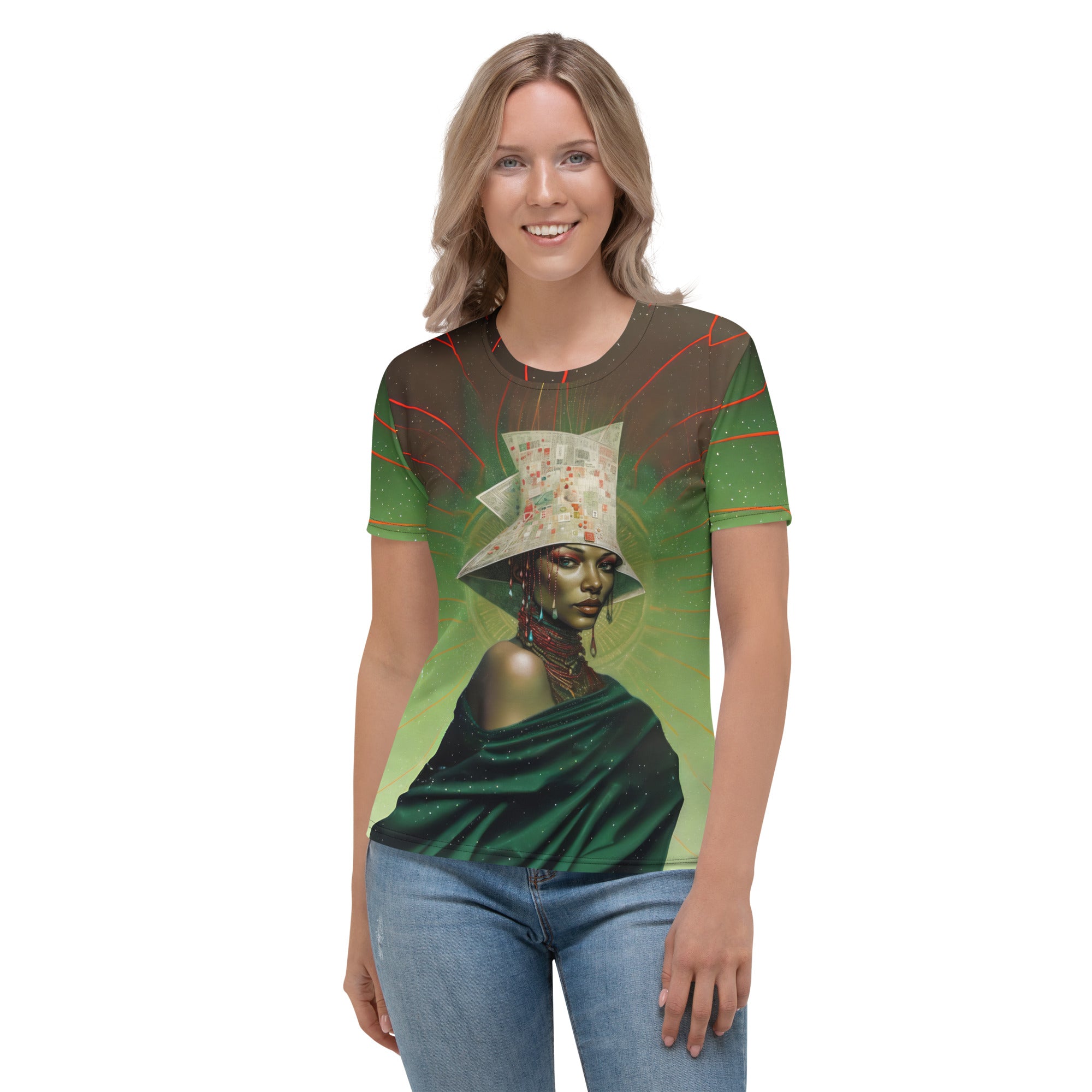 Urban Chic Women's crewneck t-shirt in a casual setting.