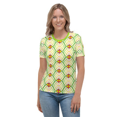 Stylish crew neck t-shirt with geometric design