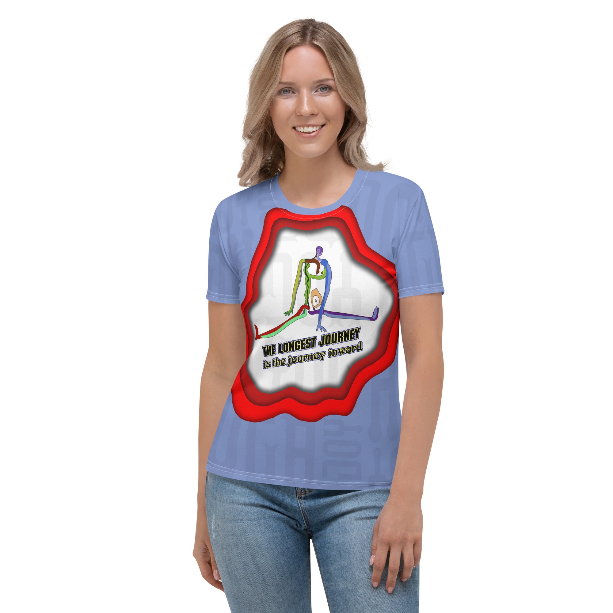 Serenity Flow Women's Crew Neck T-Shirt in soft fabric.