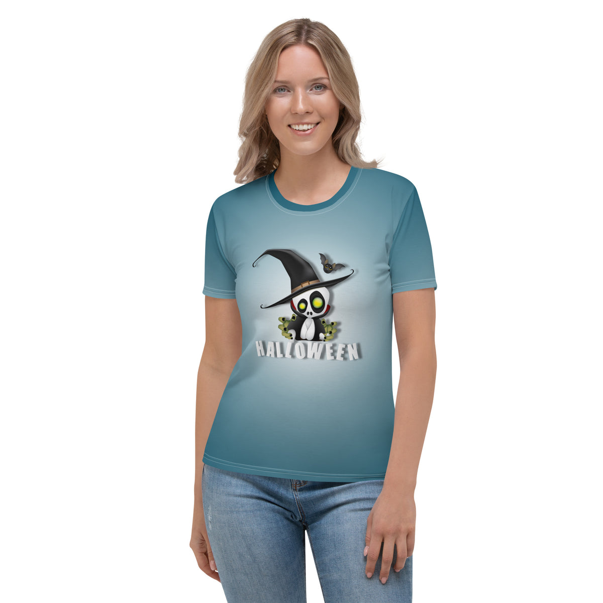 Bewitched Broomstick Women's Crewneck Tee front view