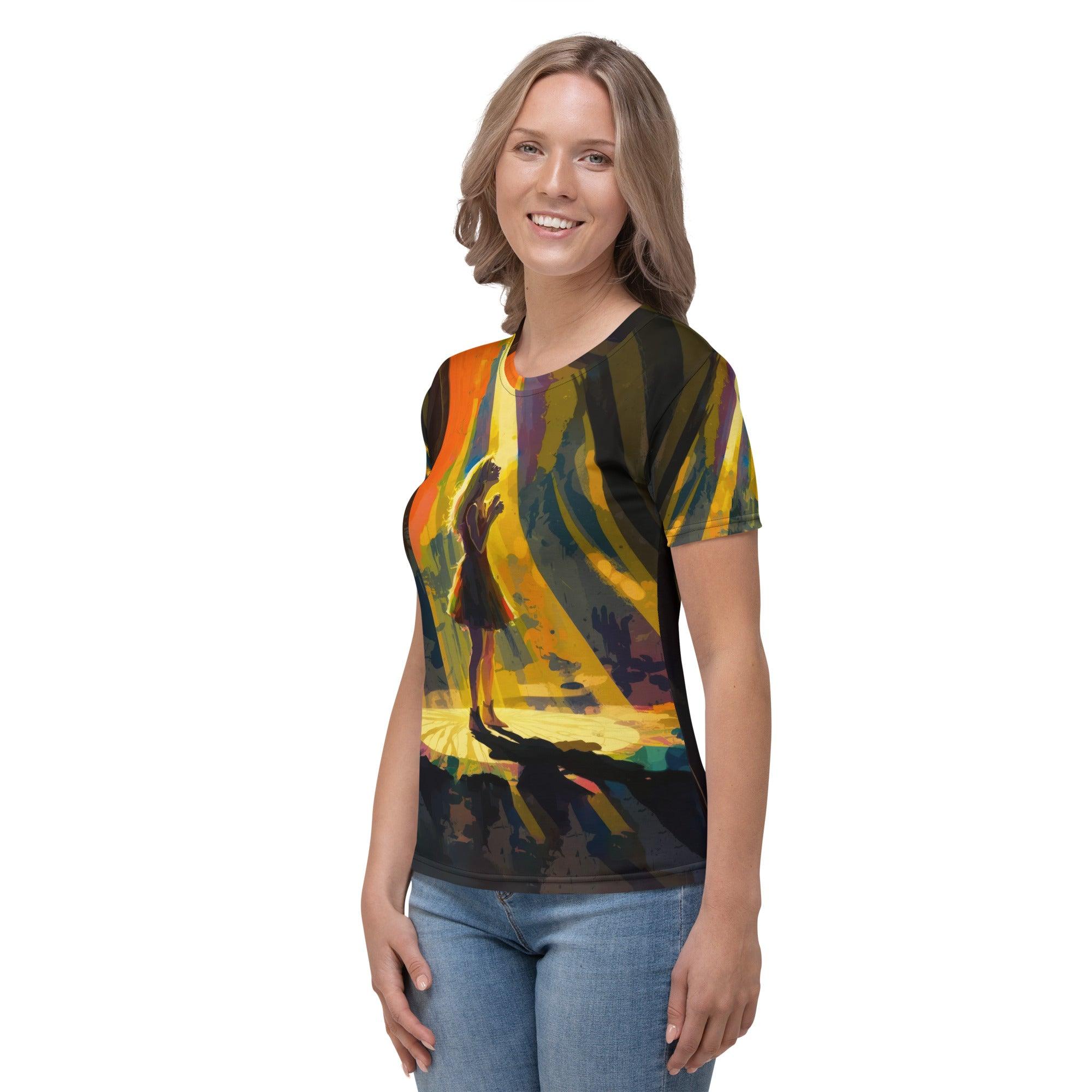 NS-969 Women's T-Shirt laid flat showcasing the design.