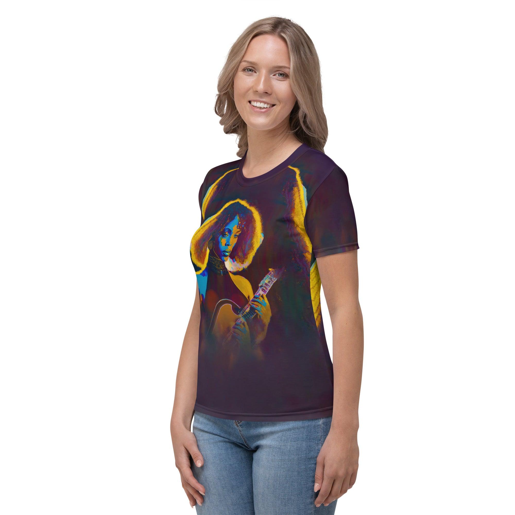 Exclusive SurArt 128 Women's T-shirt, showcasing original artwork for a standout wardrobe piece.