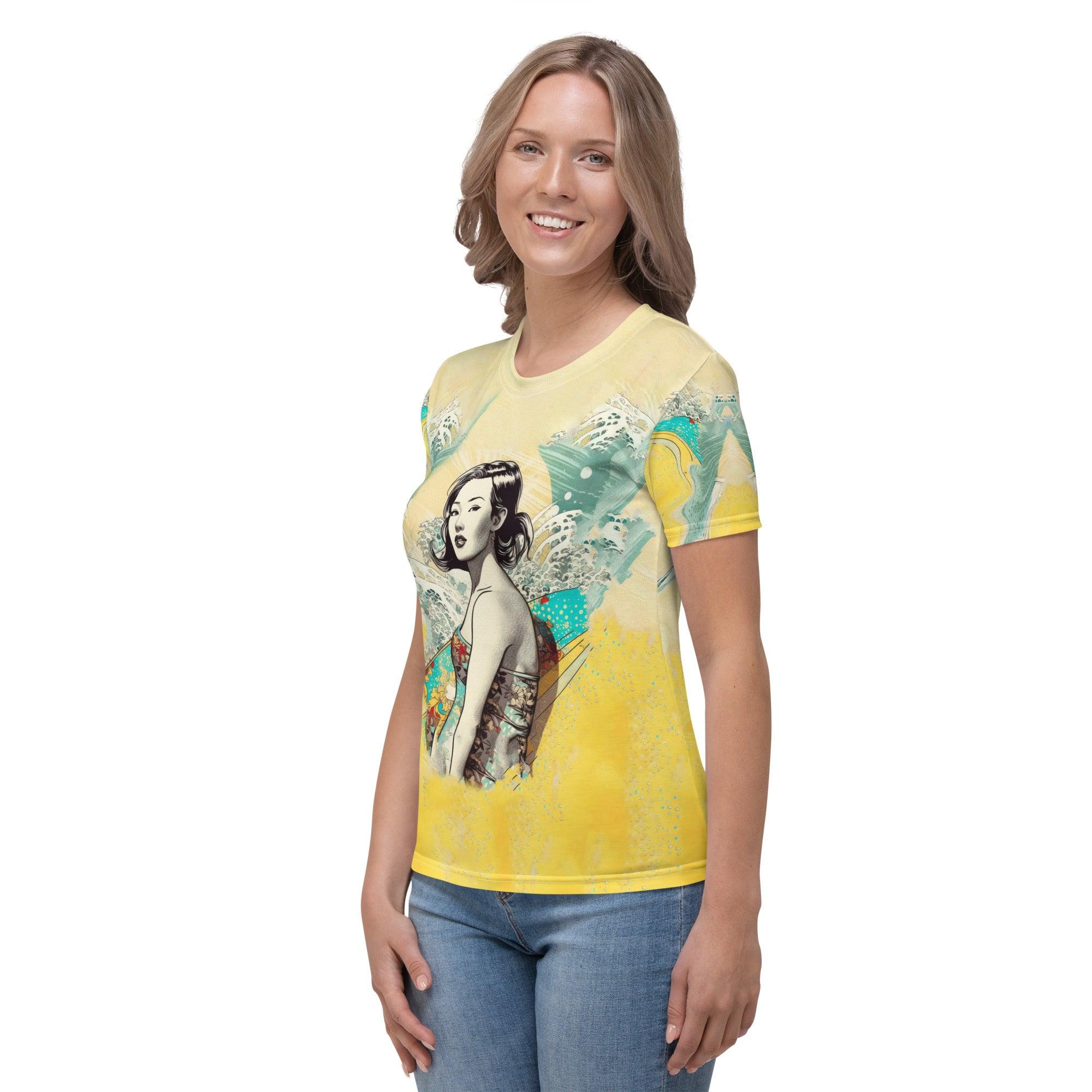 Embrace the waves with the chic and vibrant Surfing 1 43 Women's Tee.