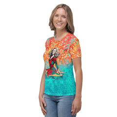 Tropical Dreams All-Over Print Women's Crew Neck T-Shirt Dive Into Paradise - Beyond T-shirts