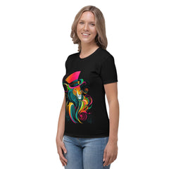 Lion's Roar Women's All-Over Print Crew Neck Tee - Beyond T-shirts