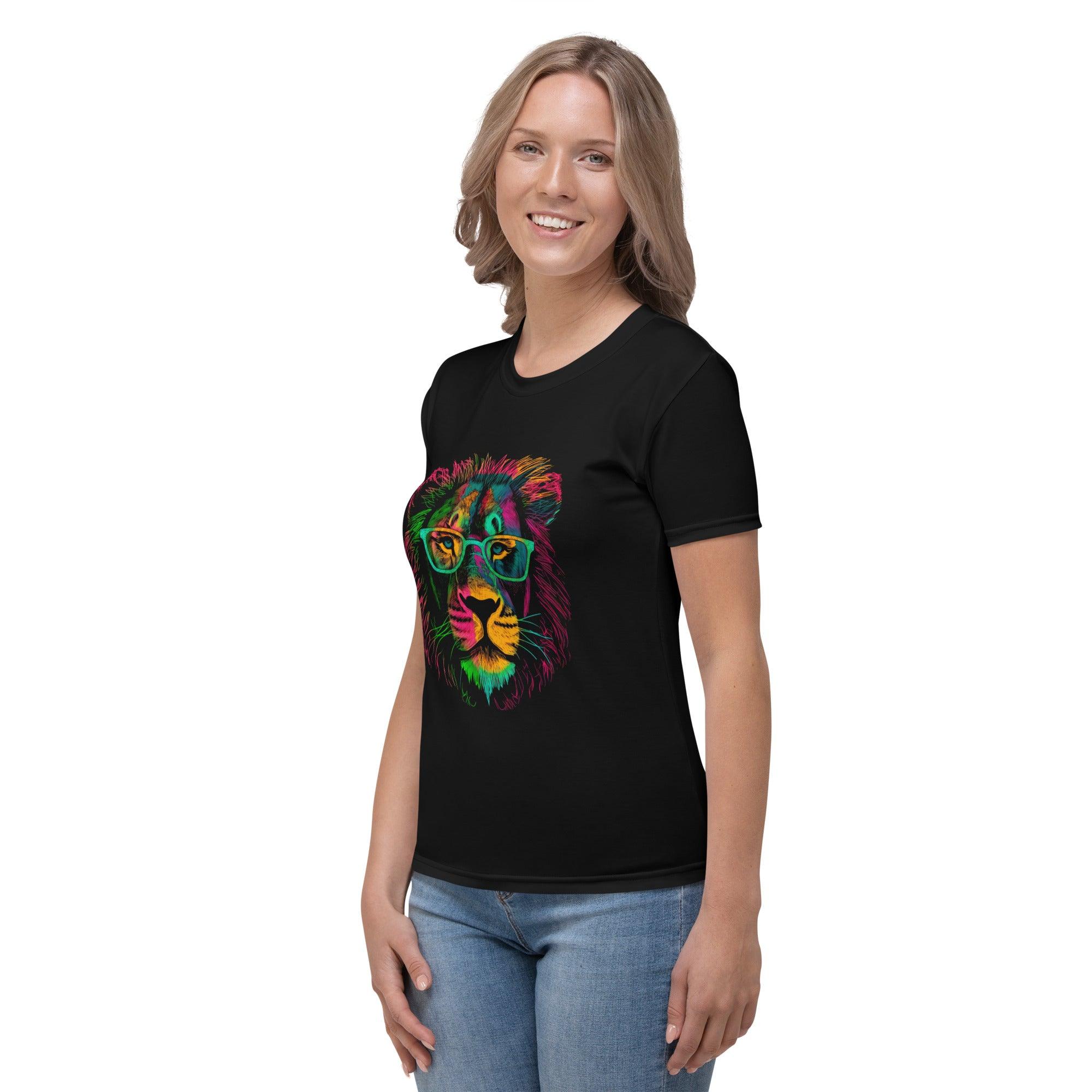 Lionhearted Spirit Women's Crew Neck Lion Tee - Beyond T-shirts