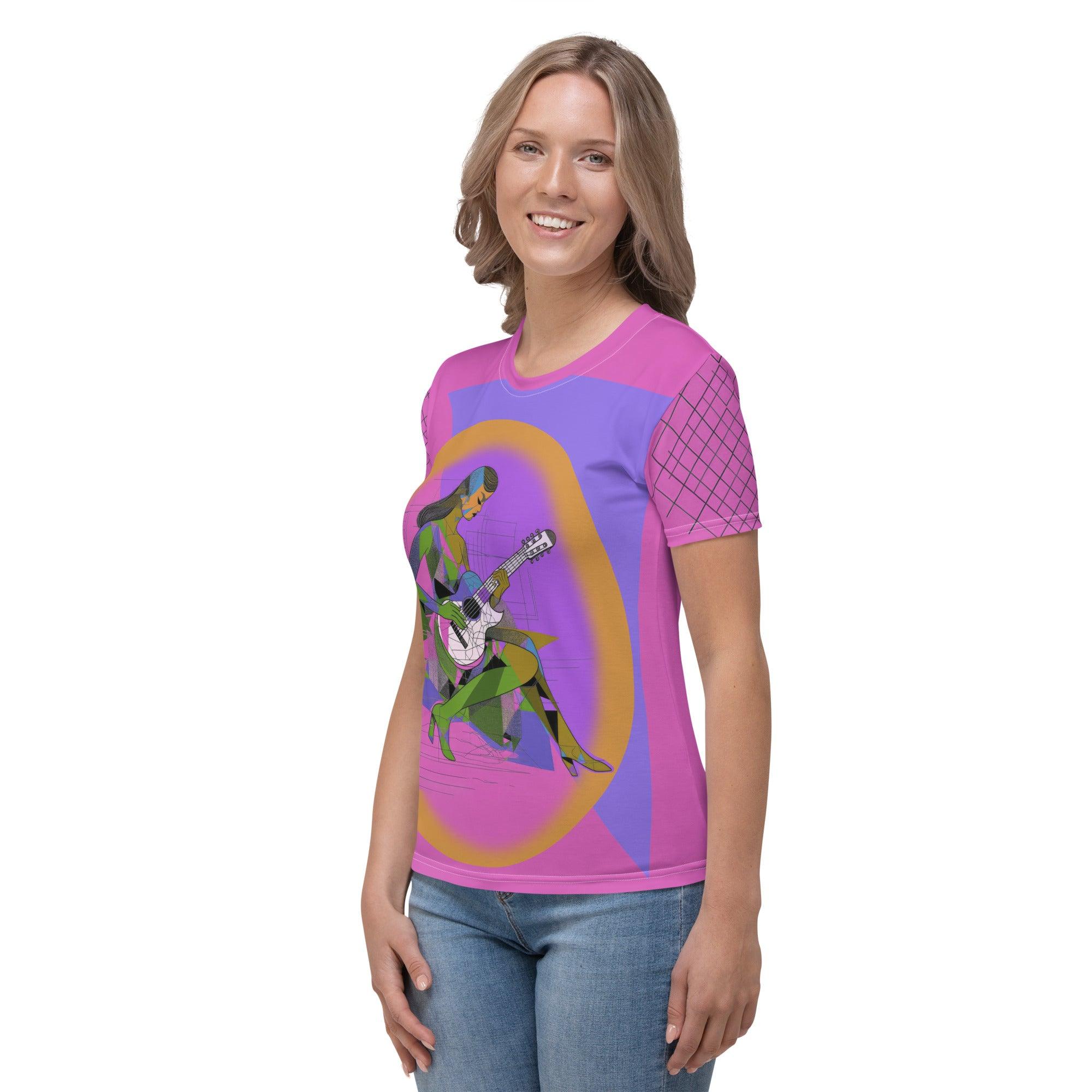 Couture Groove Women's All-Over Print Crew Neck T-Shirt - Beyond T-shirts