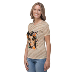 Electric Melodies Women's All-Over Print Crew Neck T-Shirt - Beyond T-shirts