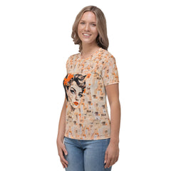 Melodic Whispers Women's All-Over Print Crew Neck T-Shirt - Beyond T-shirts