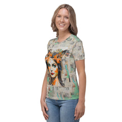 Jazz & Blues Groove Women's All-Over Print Crew Neck T-Shirt - Beyond T-shirts