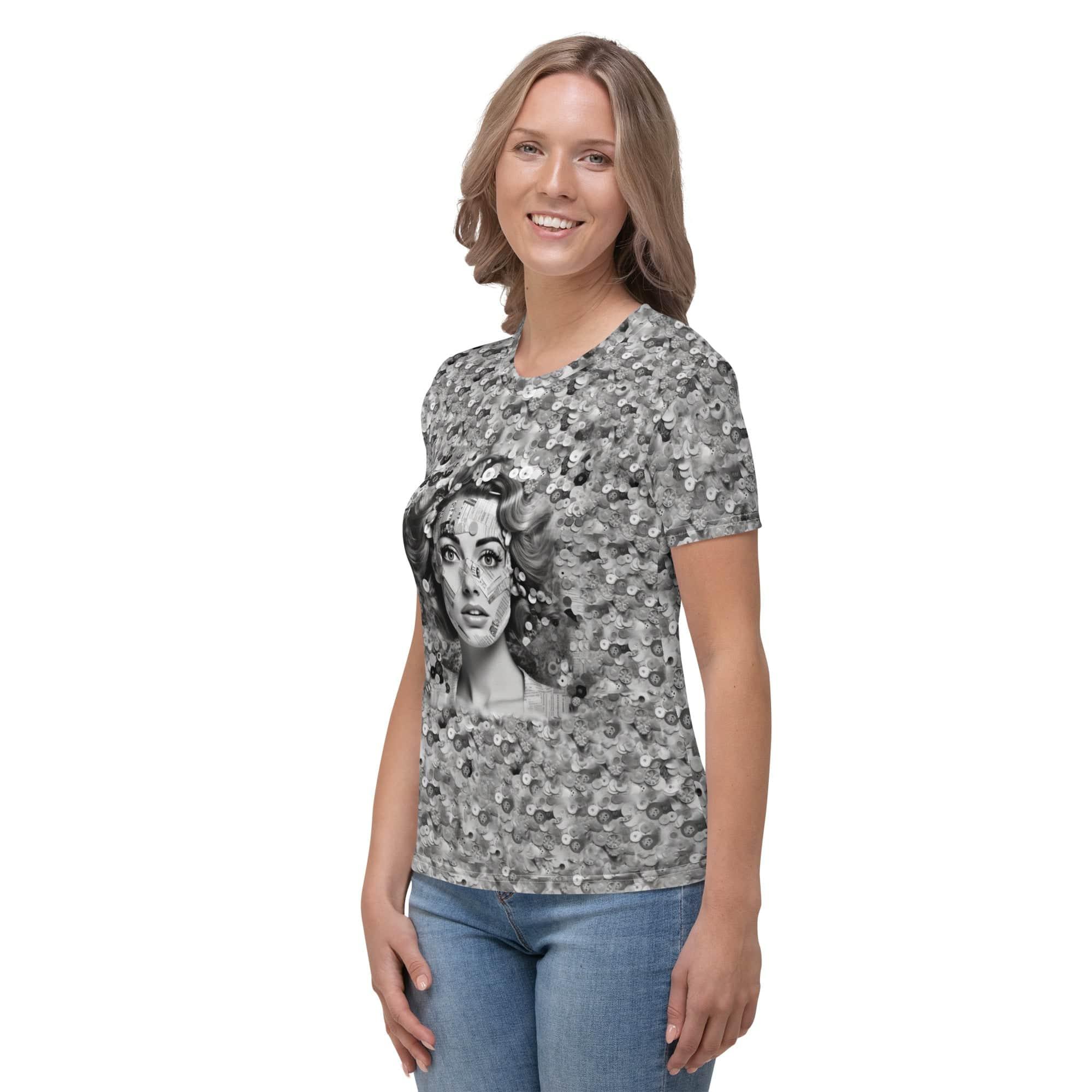 Jazz & Blues Melodies Women's All-Over Print Crew Neck T-Shirt - Beyond T-shirts