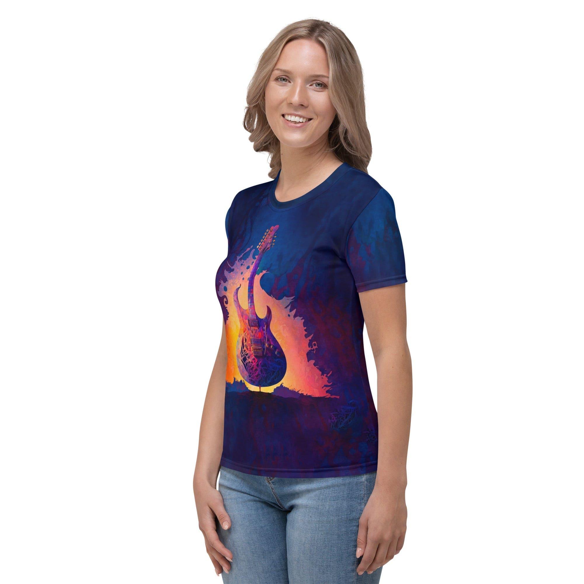 Groovy Vibes All-Over Print Women's Crew Neck T-Shirt - Beyond T-shirts