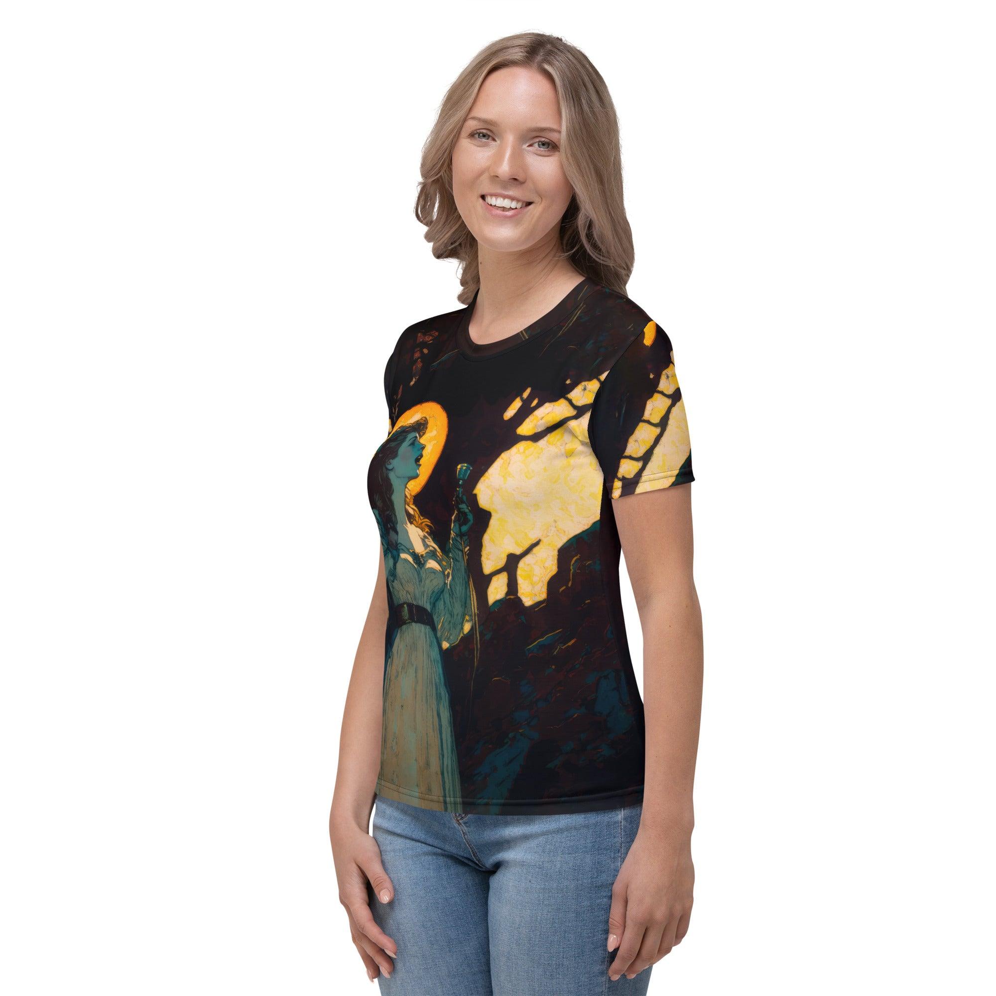 Electric Guitar Melody All-Over Print Women's Crew Neck T-Shirt - Beyond T-shirts