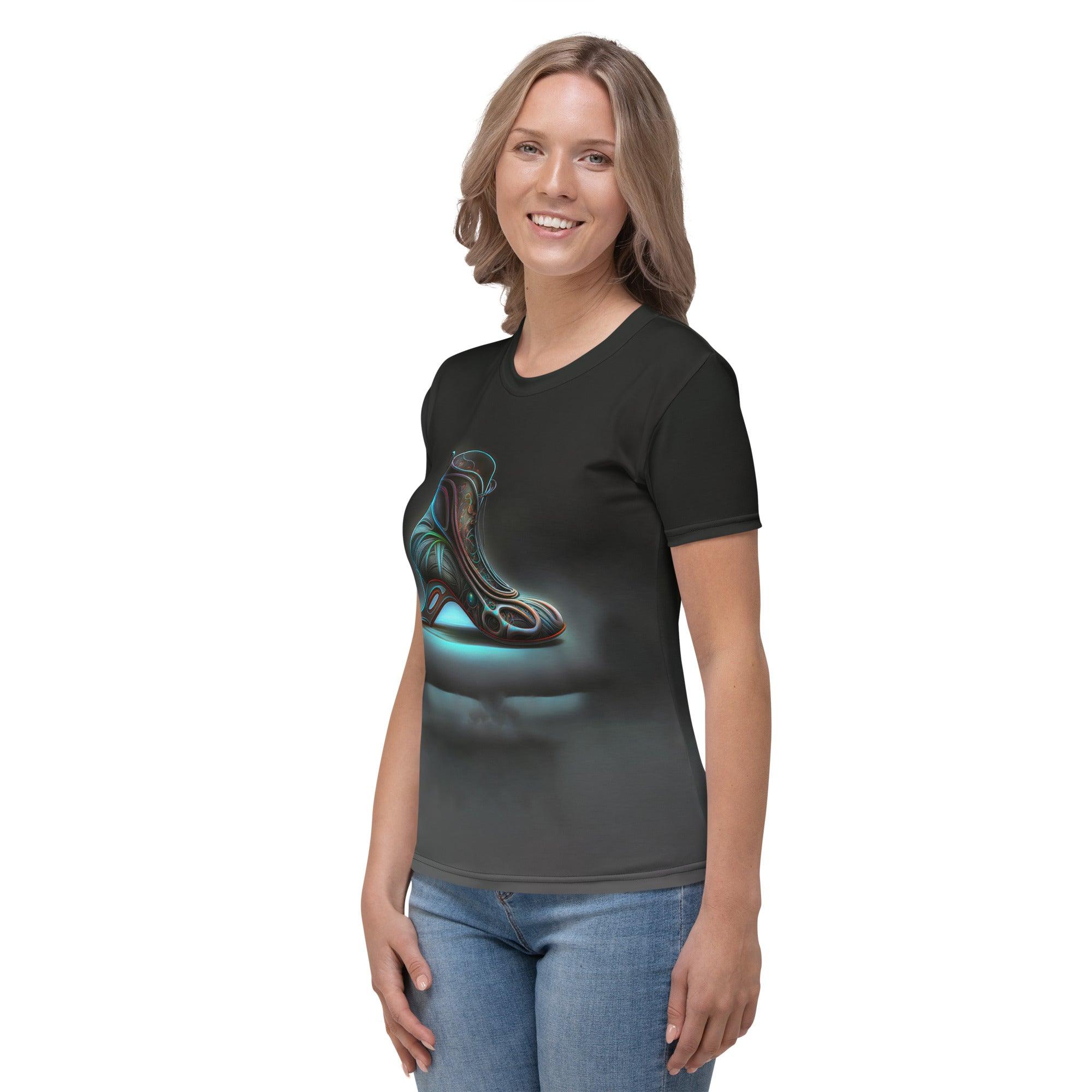 Holographic Horizon Futuristic Shoes Women's All-Over Print Tee - Beyond T-shirts