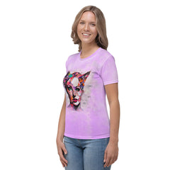 Harmonic Whispers Women's Music Themed Crew Neck T-Shirt - Beyond T-shirts