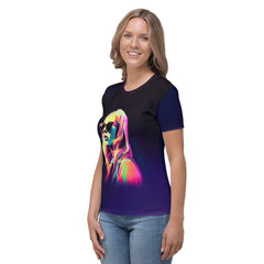 Abstract Artistry Women's All-Over Print Crew Neck T-Shirt - Beyond T-shirts