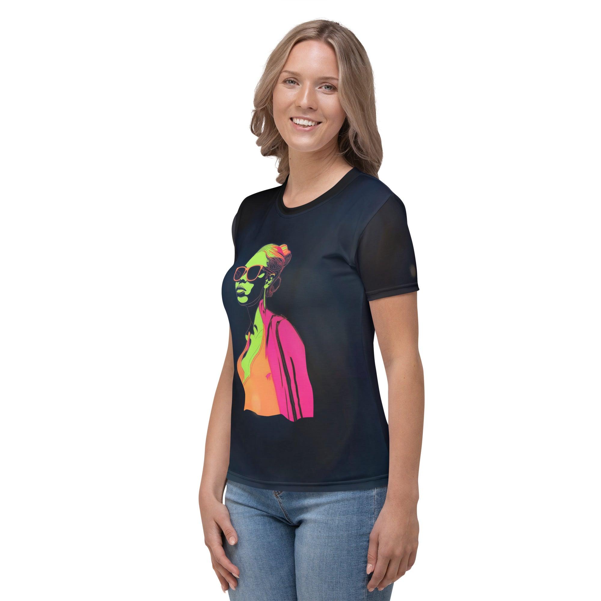 Wild Animal Instincts Women's All-Over Print Crew Neck T-Shirt - Beyond T-shirts