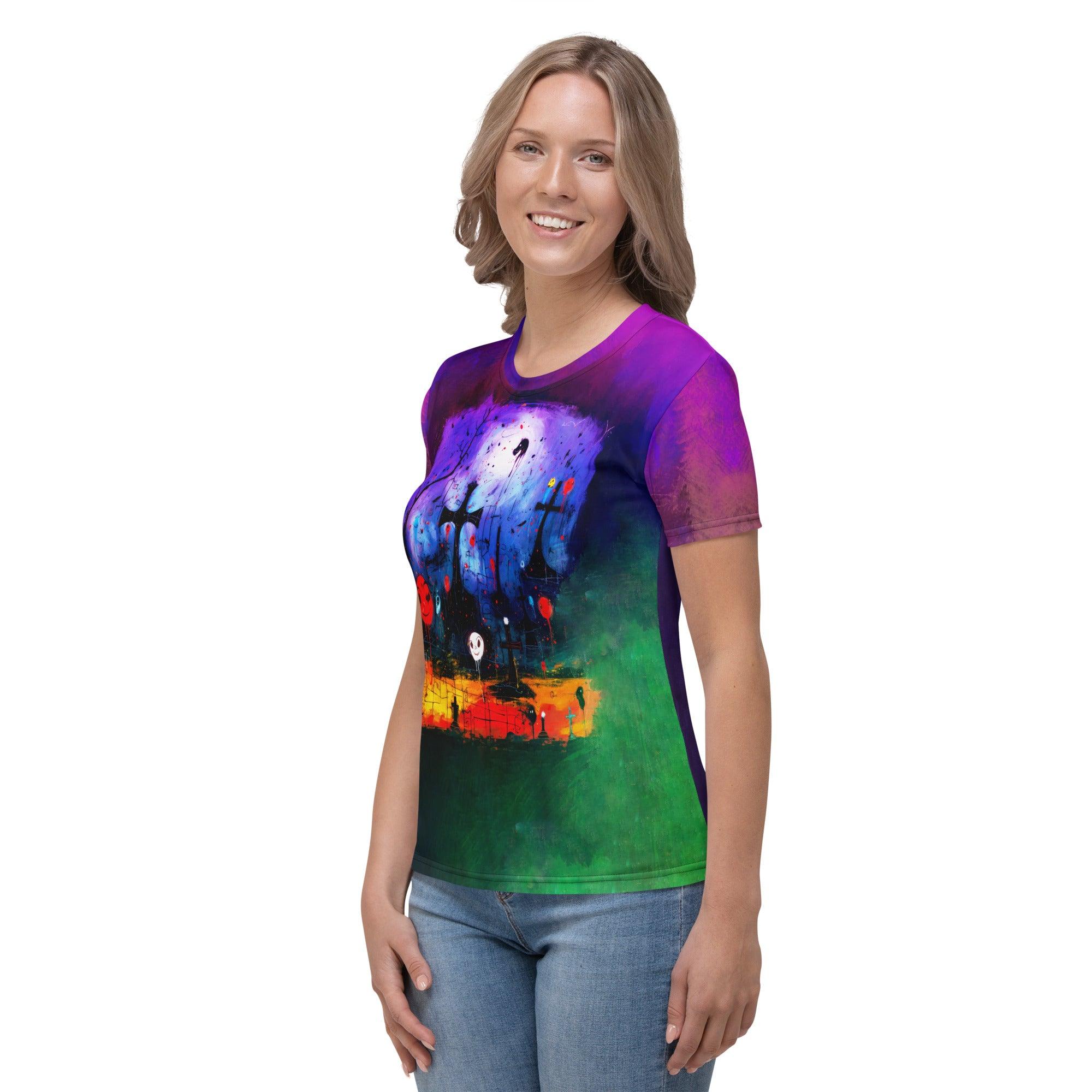 Zombie Zone Halloween Women's Crew Neck T-Shirt - Beyond T-shirts