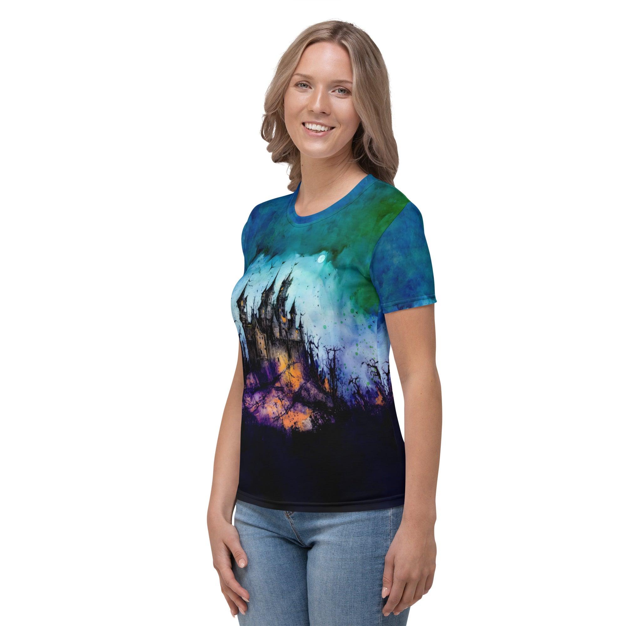 Candy Corn Chaos Halloween Women's Crew Neck T-Shirt - Beyond T-shirts