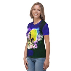 Frankenstein's Fun Halloween Women's Crew Neck T-Shirt - Beyond T-shirts