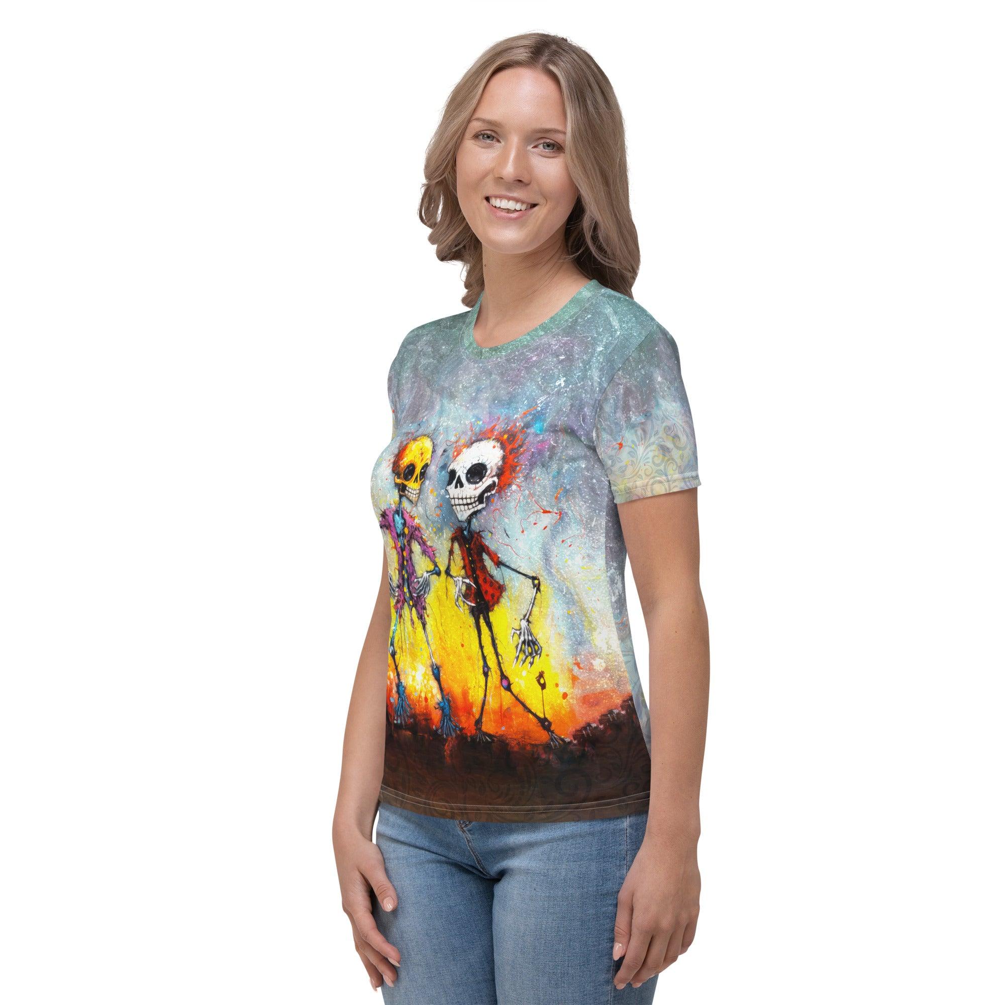 Trick or Treat Ghostly Women's Crew Neck T-Shirt - Beyond T-shirts