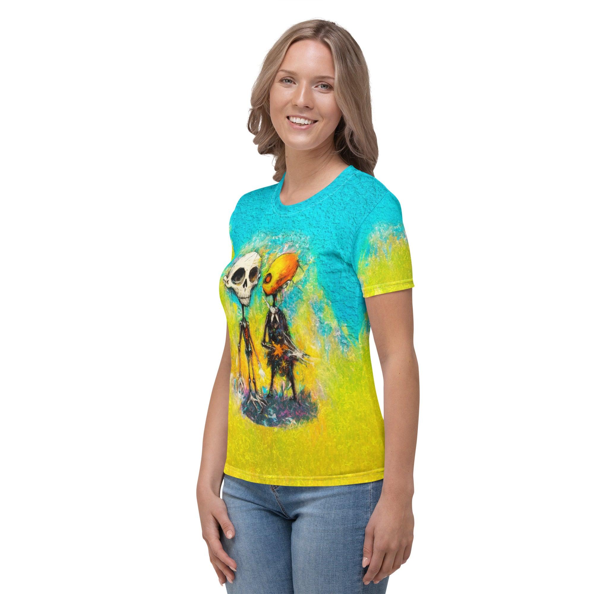 Zombie Zone Halloween Women's Crew Neck T-Shirt - Beyond T-shirts