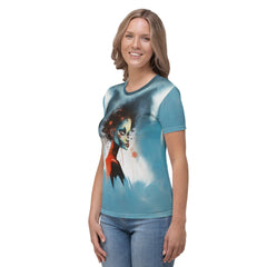 Jack-O'-Lantern Glow All-Over Print Women's Crew Neck T-Shirt - Beyond T-shirts