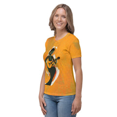 Jazz Groove All-Over Print Women's Crew Neck T-Shirt - Beyond T-shirts