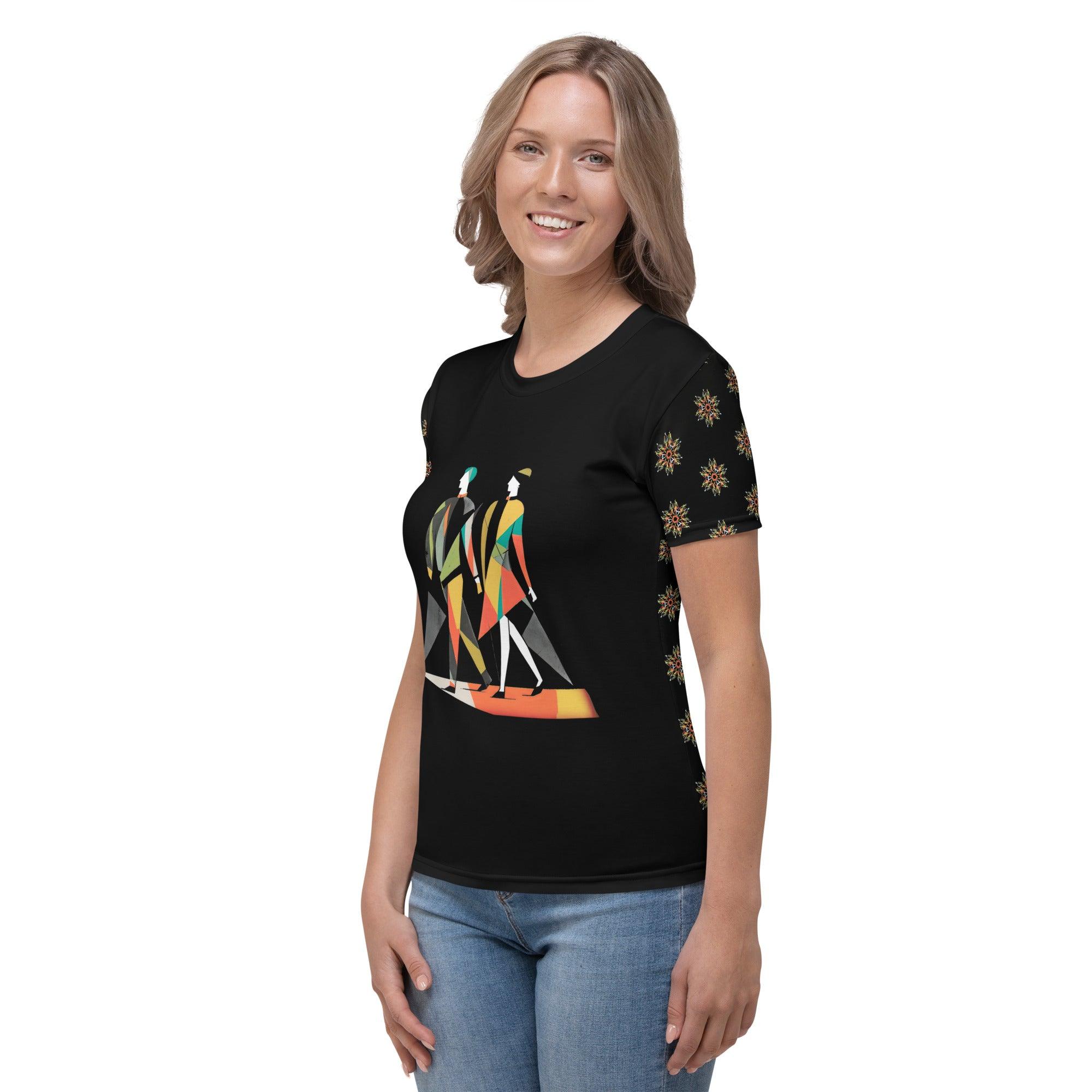 Abstract Ambitions All-Over Print Women's Crew Neck T-Shirt - Beyond T-shirts