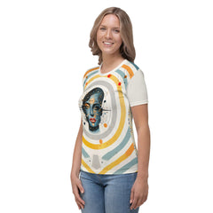 Elegance in Abstraction: Abstract Women Painting Crew Neck - Beyond T-shirts