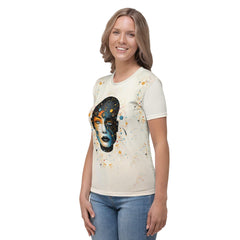 Abstract Portraits of All-Over Women's Crew Neck - Beyond T-shirts