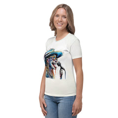 Playful Pitches Caricature Crew Neck Tee