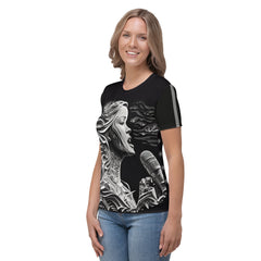 Harmonious Notes All-Over Print Women's Crew Neck