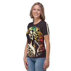 Singing Elegance All-Over Print Women's Crew Neck