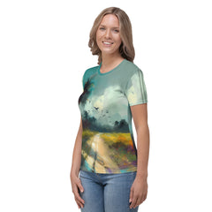 Celestial Horizon Odyssey All-Over Print Women's Crew Neck T-Shirt