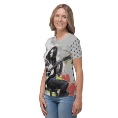 Elegant Abstraction All-Over Print Women's Crew Neck T-Shirt