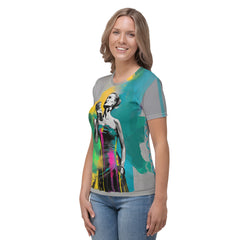 Sculpted Simplicity All-Over Print Women's Crew Neck T-Shirt