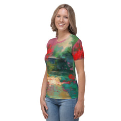 Tranquil Lakeside Women's Crew Neck T-Shirt