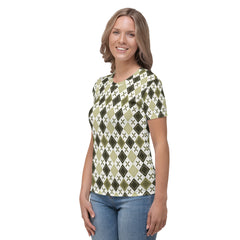 Diamond Dazzler All-Over Print Women's Crew Neck T-Shirt
