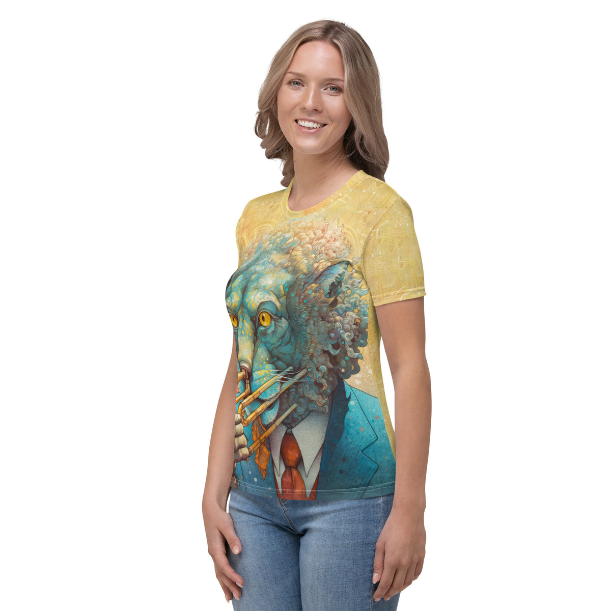 Lionhearted All-Over Print Women's Crew Neck T-Shirt