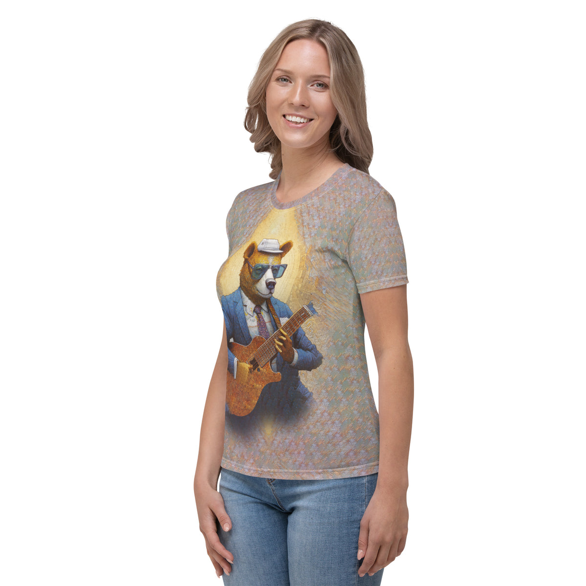 Playful Siamese All-Over Print Women's Crew Neck T-Shirt