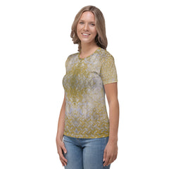 Waffle Weave Texture Women's Crewneck Tee