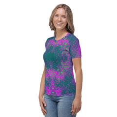 Satin Sprint Texture Women's Crewneck Tee