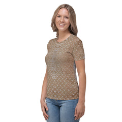 Honeycomb Hurdle Texture Women's Crewneck Tee