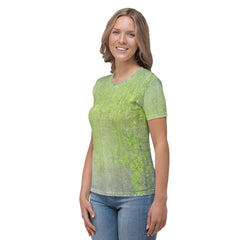 Linen Luxe Texture Women's Crew Neck T-Shirt